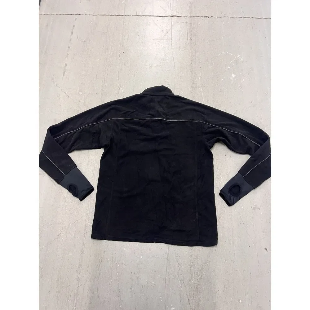 Nike Fit Vintage 1/4 Zip Fleece Jacket‎ Men's XL Black White Tag Rare Retro